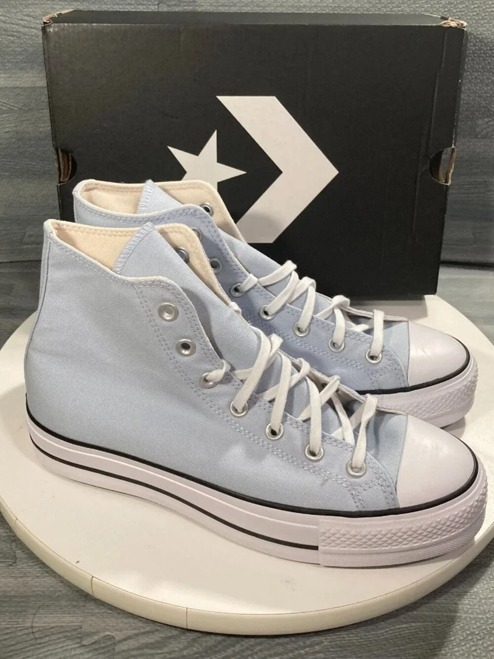 Converse Chuck Taylor All Star Lift Hi Platform Sneakers Womens 10 Cloudy Blue